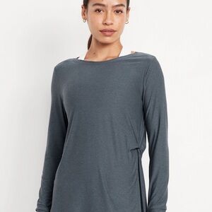 NWT OLD NAVY CloudMotion Side-Tie Tunic COLOR Dusk Navy SIZE LARGE